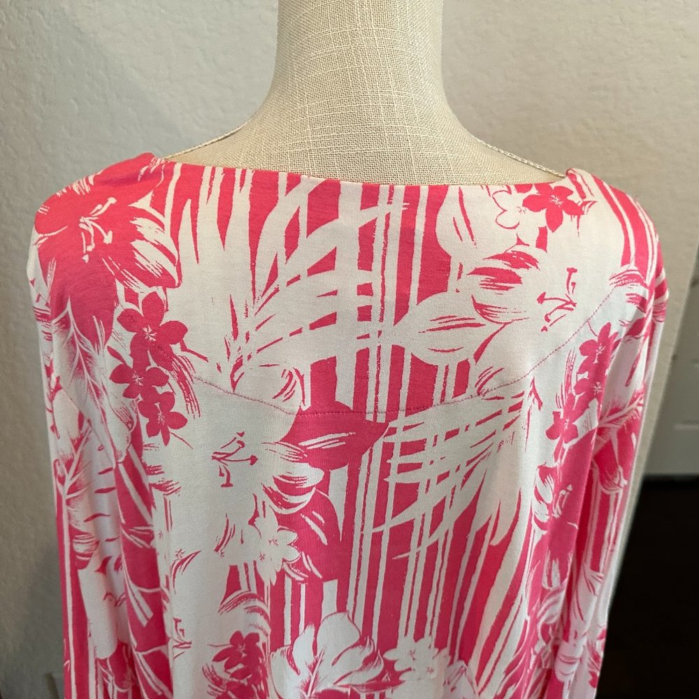 RUBY RD Tropical Print with Shark Bite Hem 2X - image 5